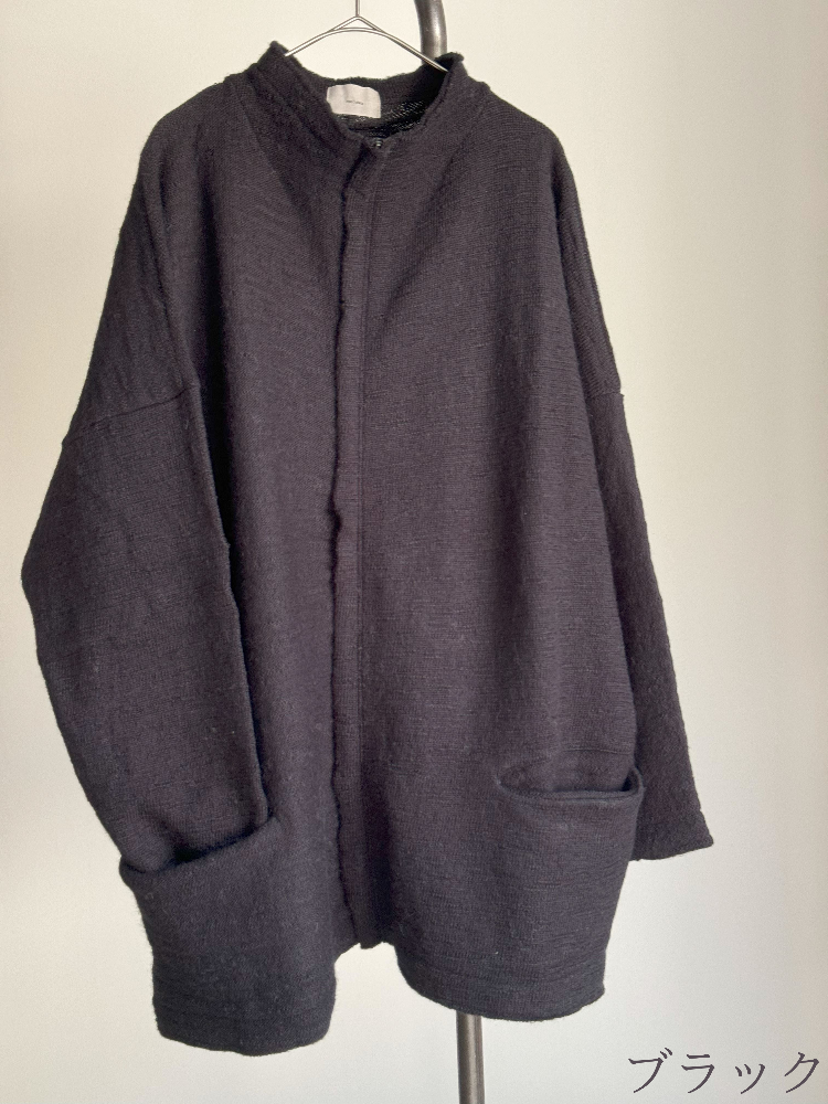 men'sオフネックzipカーディガン