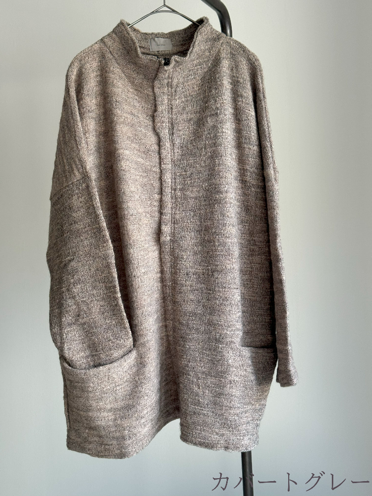men'sオフネックzipカーディガン