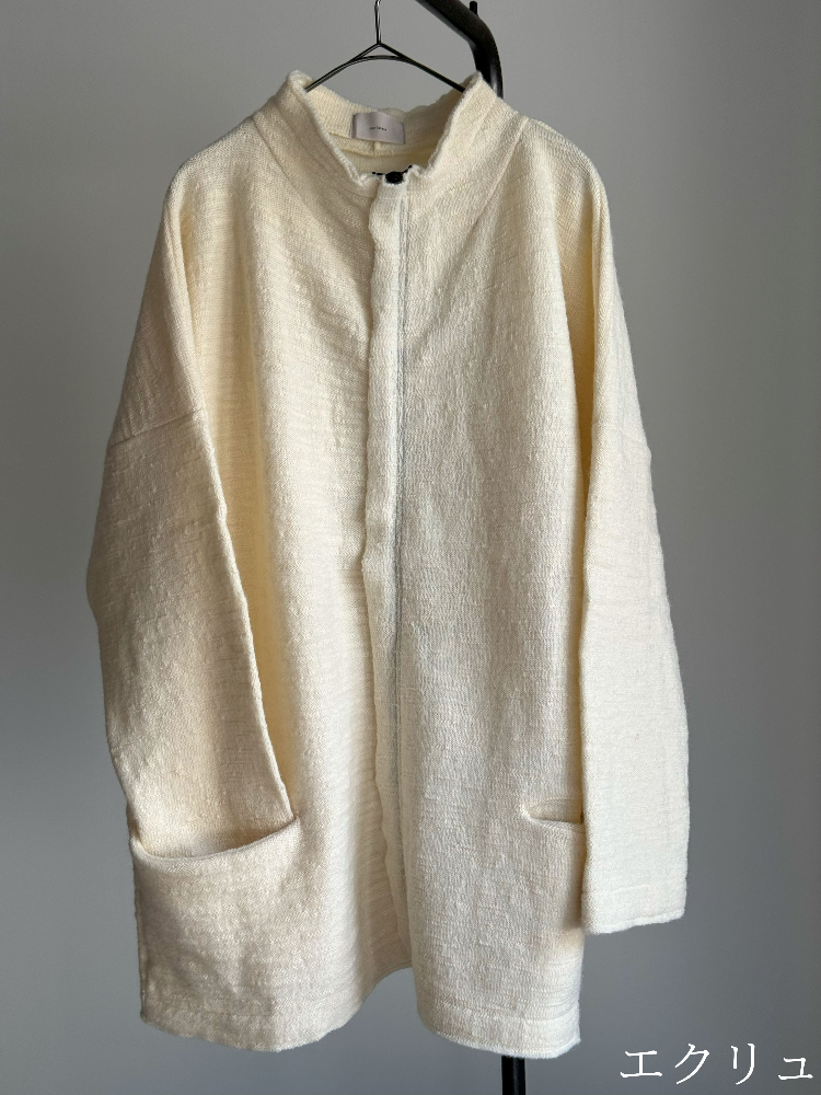 men'sオフネックzipカーディガン