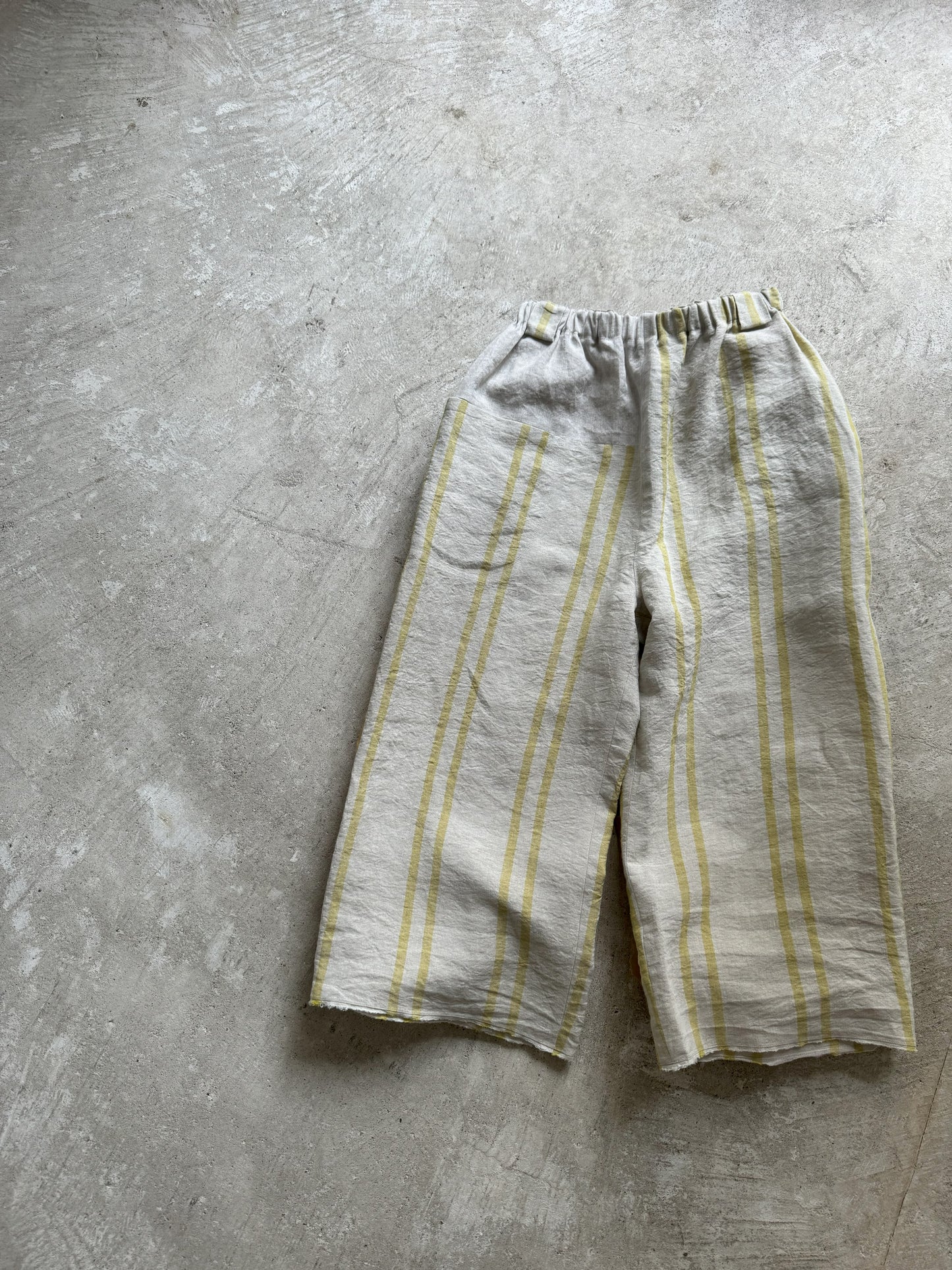 ストライプパンツ82丈(イエロー)