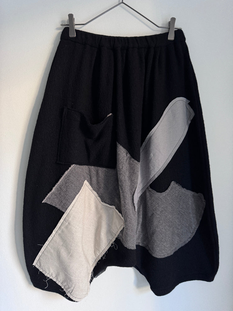 パッチサルエルパンツ（ブラックB）