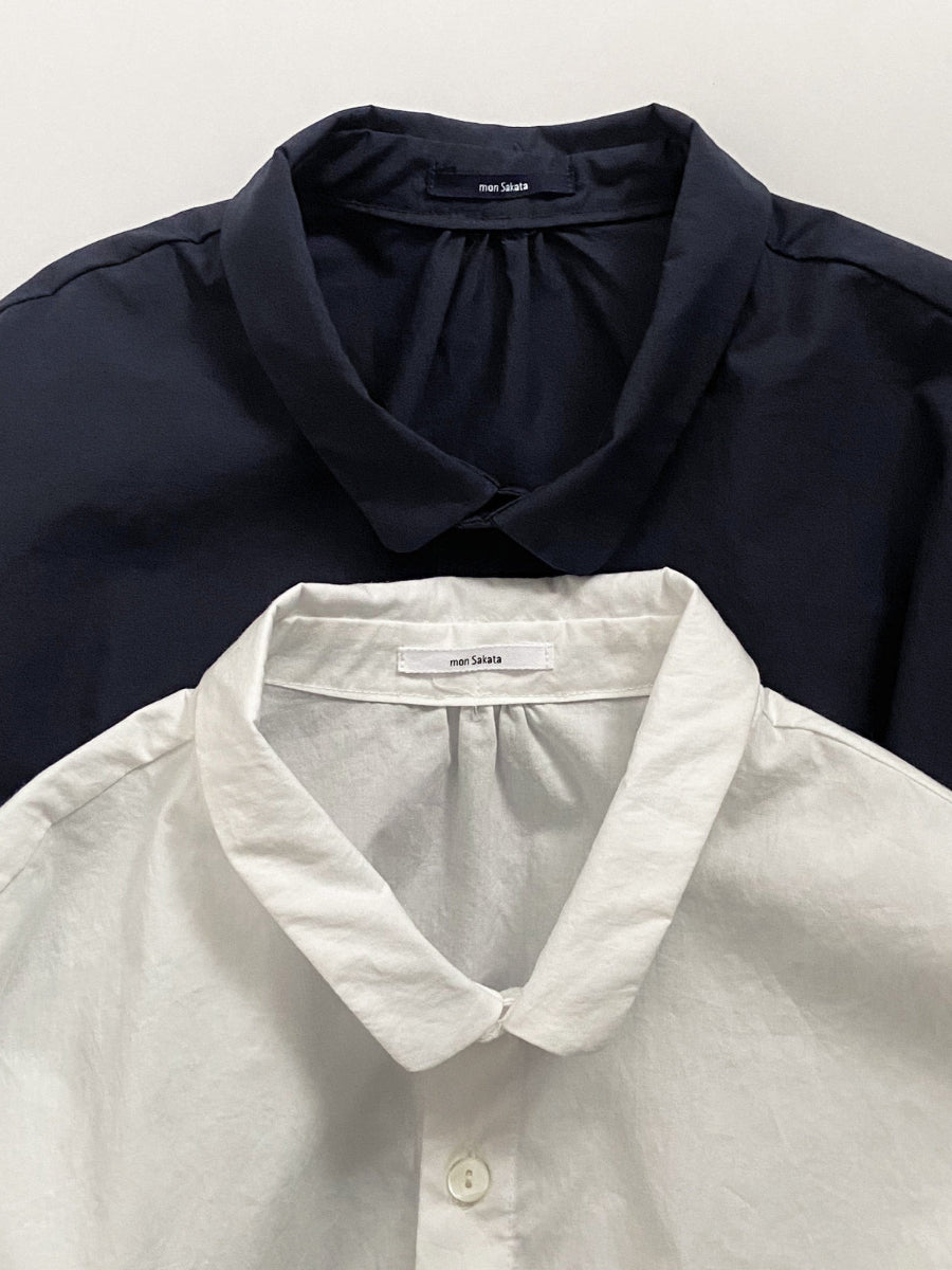 men'sスリムカラー七分袖シャツ