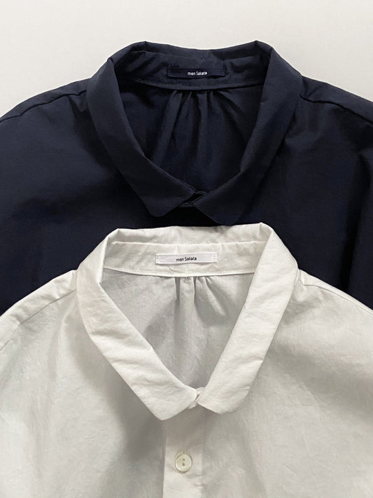 men'sスリムカラー七分袖シャツ